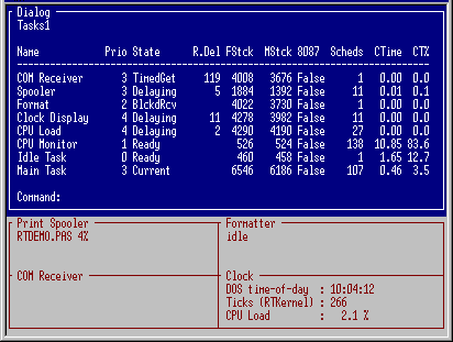 RTKernel Task List