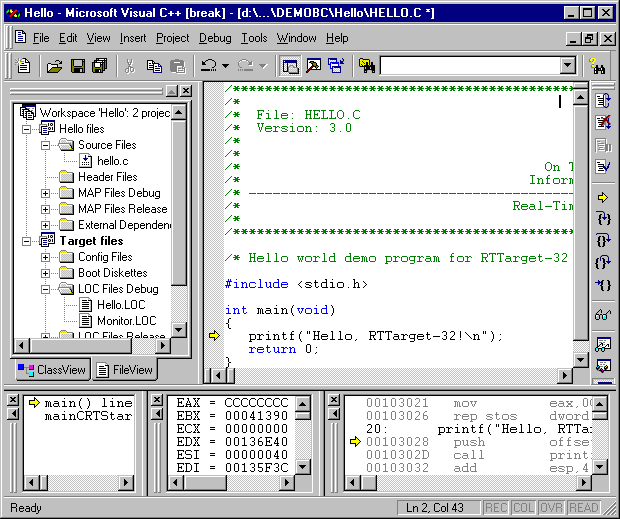 MS Visual Studio
   Screenshot